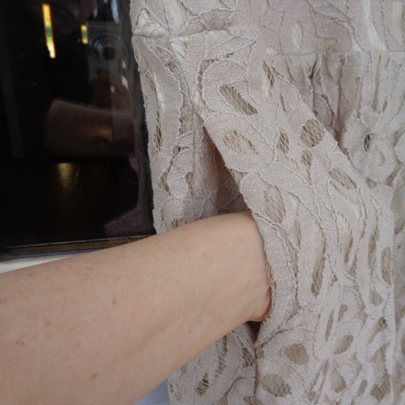 Tianna B sleeveless Lace dress w shimmer & pockets 10 - Picture 6 of 11